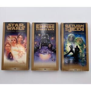 3 Star Wars Special Edition VHS Tapes Empire Strikes Back Return to the Jedi
